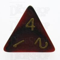 TDSO Duel Black & Red With Gold D4 Dice - Discontinued