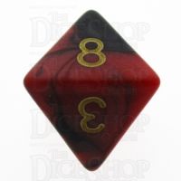 TDSO Duel Black & Red With Gold D8 Dice - Discontinued