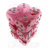Chessex Ghostly Glow Pink 12 x D6 Dice Set