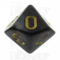 TDSO Pearl Black & Gold D10 Dice