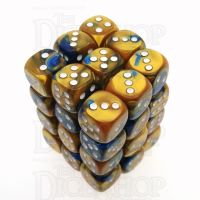 Chessex Gemini Blue & Gold 36 x D6 Dice Set