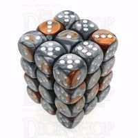 Chessex Gemini Copper & Steel 36 x D6 Dice Set