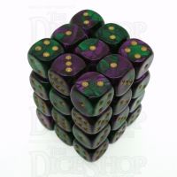 Chessex Gemini Green & Purple 36 x D6 Dice Set