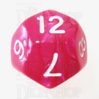 TDSO Pearl Rose & White D12 Dice