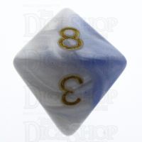 TDSO Duel Blue & White D8 Dice - Discontinued