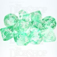 TDSO Eldritch Swirl Green 10 x D10 Dice Set