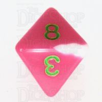 TDSO Duel Pink & White with Green D8 Dice - Discontinued