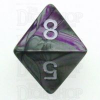 Chessex Gemini Purple & Steel D8 Dice