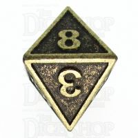 TDSO Metal Fire Forge Ancient Brass D8 Dice