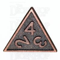 TDSO Metal Fire Forge Ancient Copper D4 Dice