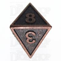 TDSO Metal Fire Forge Ancient Copper D8 Dice