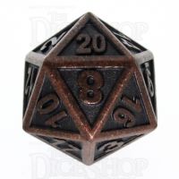 TDSO Metal Fire Forge Ancient Copper D20 Dice