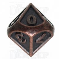 TDSO Metal Fire Forge Copper D10 Dice