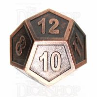 TDSO Metal Fire Forge Copper D12 Dice