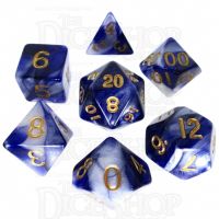 TDSO Duel Purple & Pearl White 7 Dice Polyset