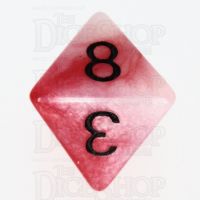 TDSO Duel Red & Pearl White with Black D8 Dice - Discontinued
