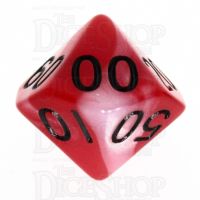 TDSO Duel Red & Pearl White with Black Percentile Dice - Discontinued