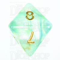 TDSO Pearl Swirl Green & Blue D8 Dice