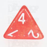 TDSO Galaxy Glitter Red & Yellow D4 Dice