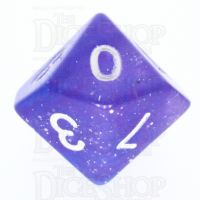 TDSO Galaxy Glitter Blue & Purple D10 Dice