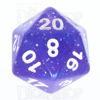 TDSO Galaxy Glitter Blue & Purple D20 Dice
