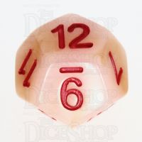 TDSO Jade Ivory & Red D12 Dice