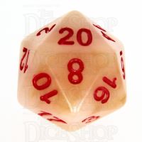 TDSO Jade Ivory & Red D20 Dice