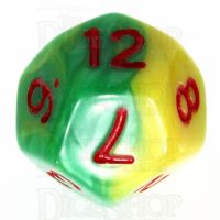 TDSO Duel Green & Yellow With Red D12 Dice - Discontinued