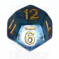 TDSO Galaxy Shimmer Blue & Green D12 Dice
