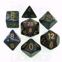 Chessex Lustrous Shadow 7 Dice Polyset