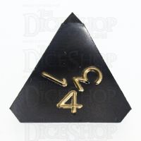 GameScience Opaque Coal Black & Gold Ink D4 Dice