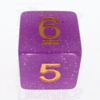 TDSO Translucent Glitter Purple D6 Dice