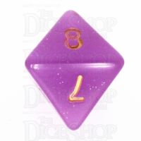 TDSO Translucent Glitter Purple D8 Dice