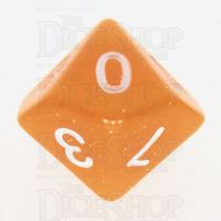 TDSO Translucent Glitter Orange D10 Dice