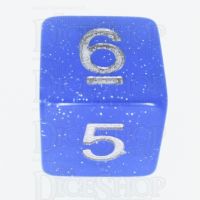 TDSO Translucent Glitter Blue D6 Dice