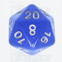 TDSO Translucent Glitter Blue D20 Dice