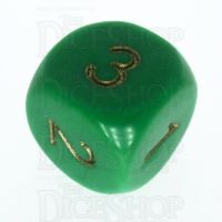 CLEARANCE D&G Opaque Green & Gold D3 Dice OOP