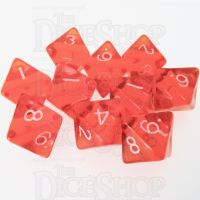 D&G Gem Orange 10 x D8 Dice Set