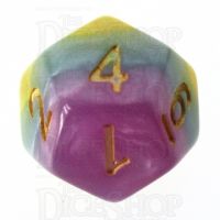 TDSO Layer Purple Blue Yellow & Pink D12 Dice