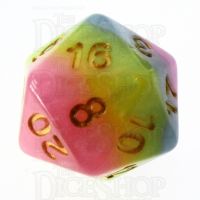 TDSO Layer Purple Blue Yellow & Pink D20 Dice