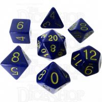 Role 4 Initiative Opaque Blue & Gold 7 Dice Polyset