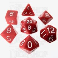 Role 4 Initiative Opaque Red & White 7 Dice Polyset