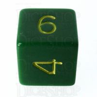 Role 4 Initiative Opaque Green & Gold D6 Dice