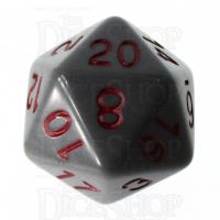 Role 4 Initiative Opaque Grey & Red D20 Dice