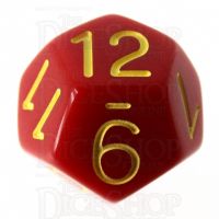 Role 4 Initiative Opaque Red & Gold D12 Dice