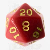 Role 4 Initiative Opaque Red & Gold D20 Dice