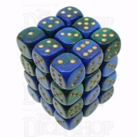 Chessex Gemini Blue & Green 36 x D6 Dice Set