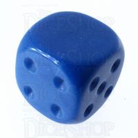 TDSO Opaque Blue Blank Faced Uninked D6 Spot Dice