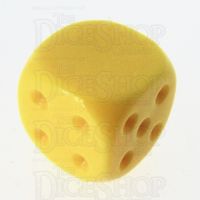 TDSO Opaque Yellow Blank Faced Uninked D6 Spot Dice