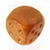 TDSO Pearl Gold Blank Faced Uninked D6 Spot Dice